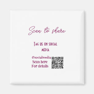 Scannen Sie, um uns zu teilen Tag auf Social Media Magnet