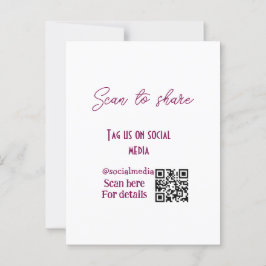Scannen Sie, um uns zu teilen Tag auf Social Media Postkarte