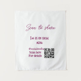 Scannen Sie, um uns zu teilen Tag auf Social Media Wandteppich