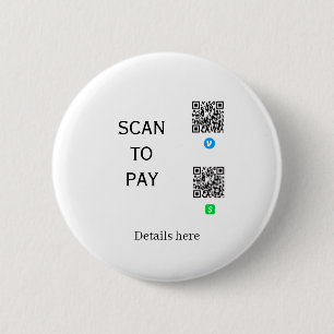 scannen Sie Venmo Cashapp QR-Code-Details hier nam Button