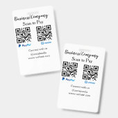 Scannen Sie zu zahlen q oder Code Paypal venmo Füg Ausweis (Vorder- & Rückseite)