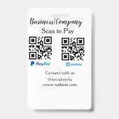 Scannen Sie zu zahlen q oder Code Paypal venmo Füg Ausweis (Rückseite)