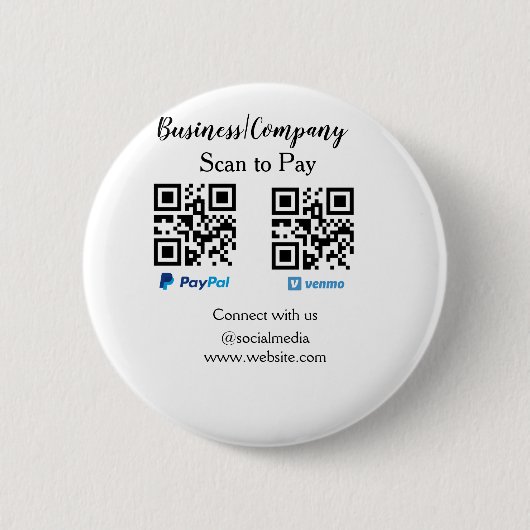 Scannen Sie zu zahlen q oder Code Paypal venmo Füg Button (Vorderseite)