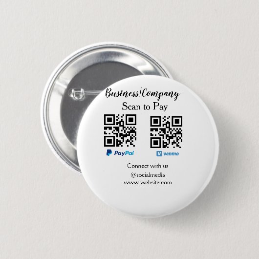 Scannen Sie zu zahlen q oder Code Paypal venmo Füg Button (Vorne & Hinten)