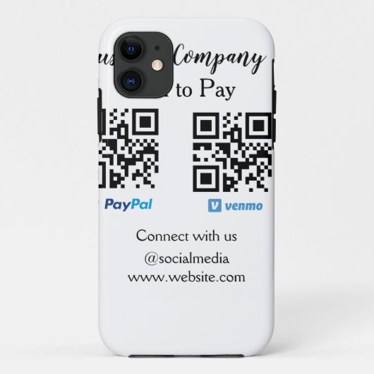 Scannen Sie zu zahlen q oder Code Paypal venmo Füg Case-Mate iPhone Hülle (Rückseite)