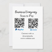 Scannen Sie zu zahlen q oder Code Paypal venmo Füg Einladung (Vorderseite)