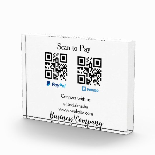 Scannen Sie zu zahlen q oder Code Paypal venmo Füg Fotoblock (Rechts)