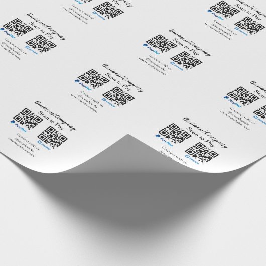 Scannen Sie zu zahlen q oder Code Paypal venmo Füg Geschenkpapier (Ecke)