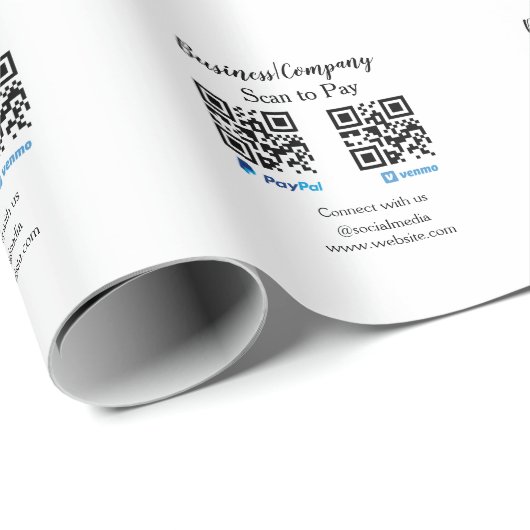 Scannen Sie zu zahlen q oder Code Paypal venmo Füg Geschenkpapier (Rolleneckpunkt)