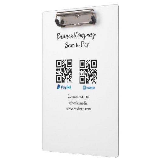 Scannen Sie zu zahlen q oder Code Paypal venmo Füg Klemmbrett (Links)