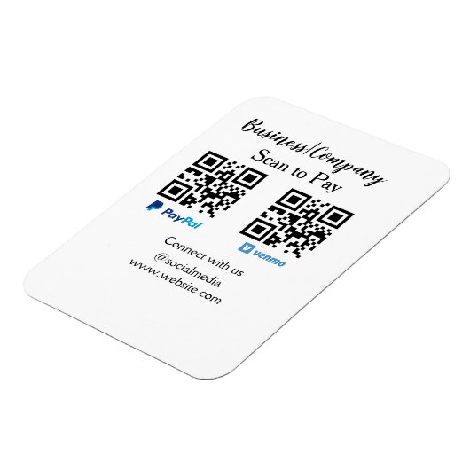 Scannen Sie zu zahlen q oder Code Paypal venmo Füg Magnet (Linke Seite)