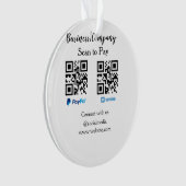 Scannen Sie zu zahlen q oder Code Paypal venmo Füg Ornament (Vorderseite)