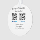 Scannen Sie zu zahlen q oder Code Paypal venmo Füg Ornament (Vorderseite)