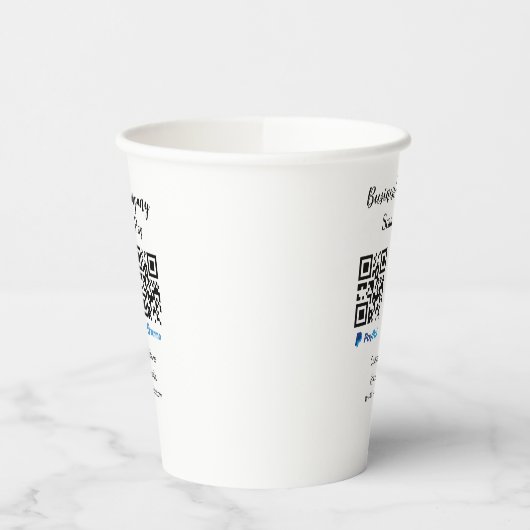 Scannen Sie zu zahlen q oder Code Paypal venmo Füg Pappbecher (Links)