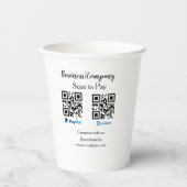 Scannen Sie zu zahlen q oder Code Paypal venmo Füg Pappbecher (Vorderseite)
