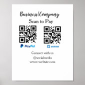Scannen Sie zu zahlen q oder Code Paypal venmo Füg Poster (Vorne)