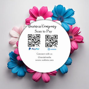 Scannen Sie zu zahlen q oder Code Paypal venmo Füg Runder Aufkleber