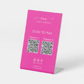 Scannen Sie zum Bezahlen Geschäft-QR-Code Lebendig Sockelschild (Vorderseite)