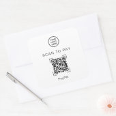 Scannen Sie zum Bezahlen QR-Code-Geschäft Quadratischer Aufkleber (Umschlag)