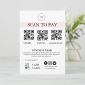 Scannen Sie zum Bezahlen Schild QR-Code Zahlungssc (Stehend Vorderseite)