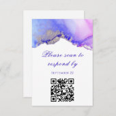 Scannen Sie zur RSVP-Karte für Hochzeiten RSVP Karte (Vorne/Hinten)