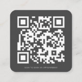 Scannen, um einen Termin für QR-Code zu buchen Quadratische Visitenkarte (Rückseite)