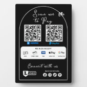 Scannen, um Geschäftszeichen mit QR-Logo zu bezahl Fotoplatte (Vorderseite)