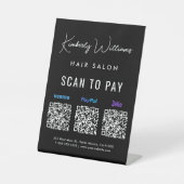 Scannen, um Paypal Venmo Zelle QR Code Business zu Sockelschild (Vorderseite)