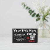 Scannen um QR-Code Designvorlage zu folgen Visitenkarte (Stehend Vorderseite)