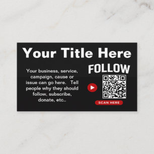 Scannen um QR-Code Designvorlage zu folgen Visitenkarte