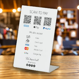 Scannen, um Qr Code Venmo Business Einfach Weiß Sockelschild