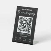 Scannen, um QR-Code Venmo & More Sockelschild (Vorderseite)
