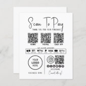 Scannen, um QR-Code-Zahlungen für Unternehmen zu b (Vorne/Hinten)