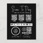 Scannen, um QR-Code-Zahlungen für Unternehmen zu b (Rückseite)