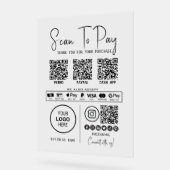 Scannen, um QR-Code-Zahlungen für Unternehmen zu b Acrylschild (Winkel)