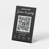 Scannen, um QR-Code-Zelle & More zu bezahlen Sockelschild (Vorderseite)