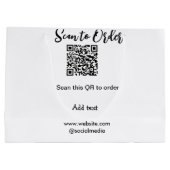 Scannen um QR-Code zu bestellen Website-E-Mail hin Große Geschenktüte (Rückseite)
