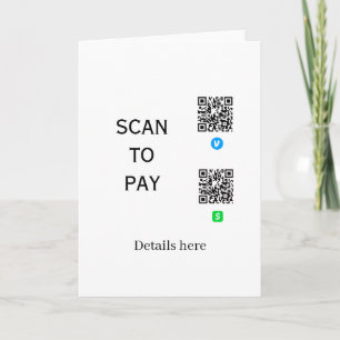 scannen um Venmo CashApp QR-Code Details hier zu b Karte