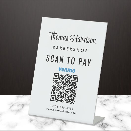 Scannen, um Venmo QR Code Business Tabletop zu bez Sockelschild