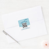 Scannen um Wäschereiservice Blau & Weiß QR-Code zu Quadratischer Aufkleber (Umschlag)