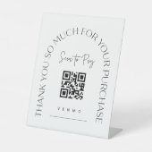 Scannen von QR-Code-Signaturen für Hochzeiten Bar Sockelschild (Vorderseite)