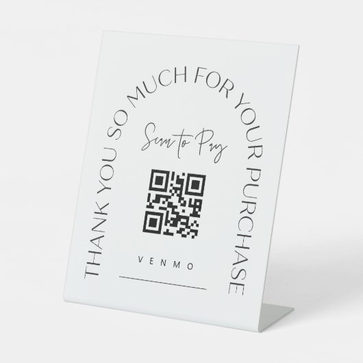 Scannen von QR-Code-Signaturen für Hochzeiten Bar Sockelschild (Vorderseite)