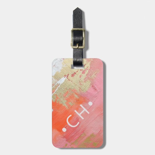 Scannen, wenn das Monogramm des benutzerdefinierte Gepäckanhänger (Vorderseite vertikal)