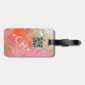 Scannen, wenn das Monogramm des benutzerdefinierte Gepäckanhänger (Rückseite horizontal)