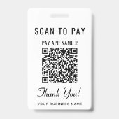 Scannen zum Bezahlen Dual Payment QR Code Wearable Ausweis (Rückseite)
