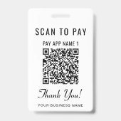 Scannen zum Bezahlen Dual Payment QR Code Wearable Ausweis (Vorderseite)