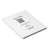 Scannen zum Bezahlen QR-Code scannen Website-E-Mai Notizblock (angewinkelt)