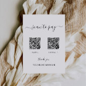 Scannen zum Bezahlen von Zeichen, Venmo, Cash App, Einladung