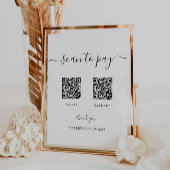 Scannen zum Bezahlen von Zeichen, Venmo, Cash App, Sockelschild