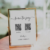 Scannen zum Bezahlen von Zeichen, Venmo, Cash App, Sockelschild